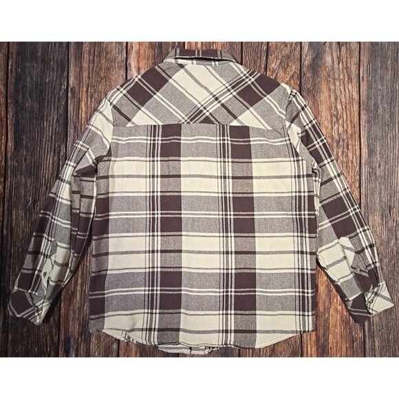 Monet Skateboards Heavy Flannel Button Up Shirt Jacket Shacket Dog Logo Men's S - Picture 9 of 13